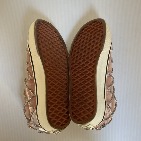 Vans x Sandy Liang Pink Velvet Chain Sneakers • Women’s US 6 • Limited Edition - Picture 7 of 10